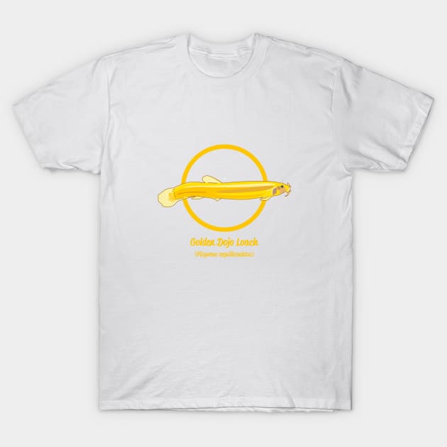 Golden Dojo Loach T-Shirt by Reefhorse